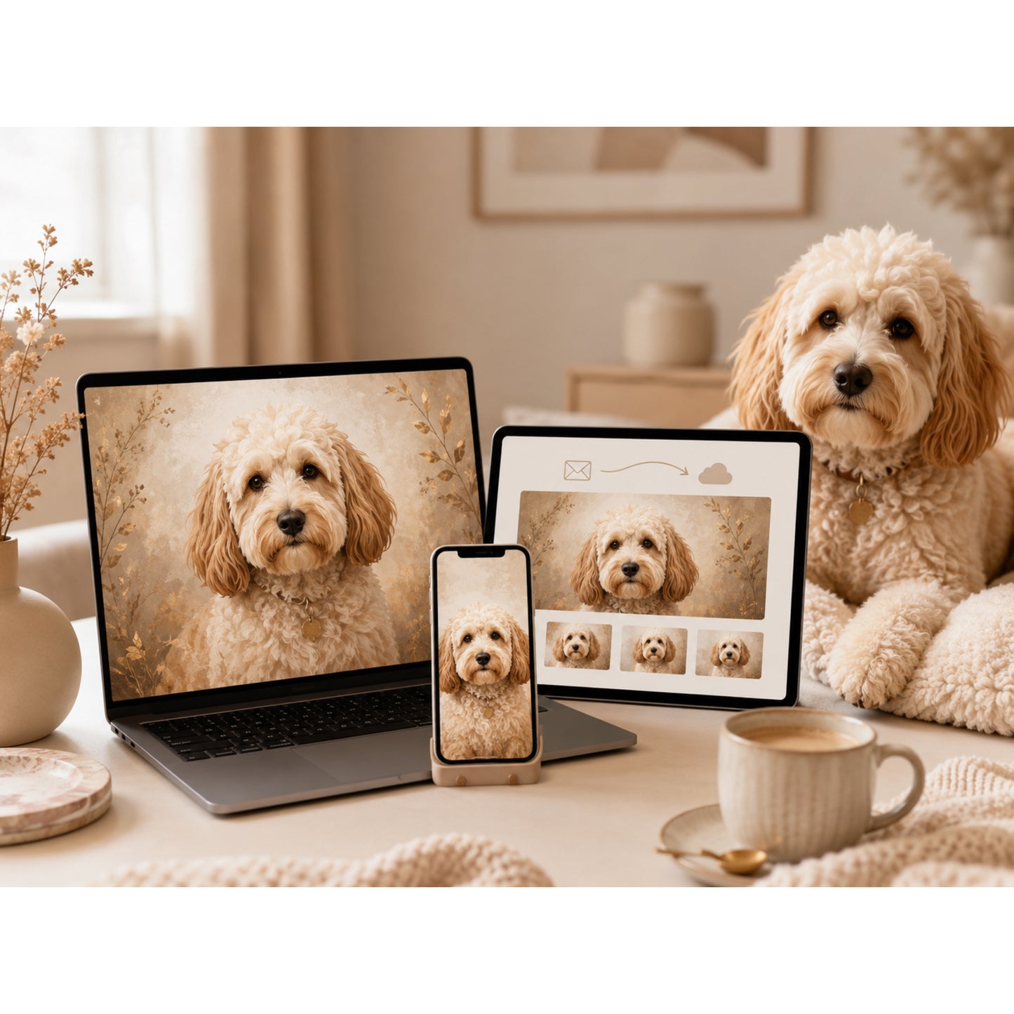Custom Digital Pet Portrait Keepsake