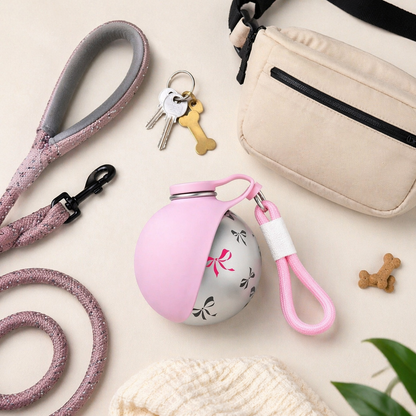 portable pet water bottle with strap