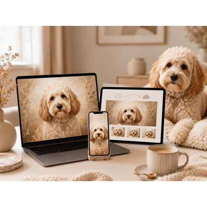 Custom Digital Pet Portrait Keepsake